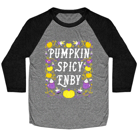 Pumpkin Spicy Enby Baseball Tee