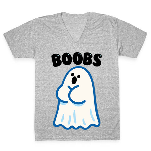 Boobs Ghost V-Neck Tee Shirt