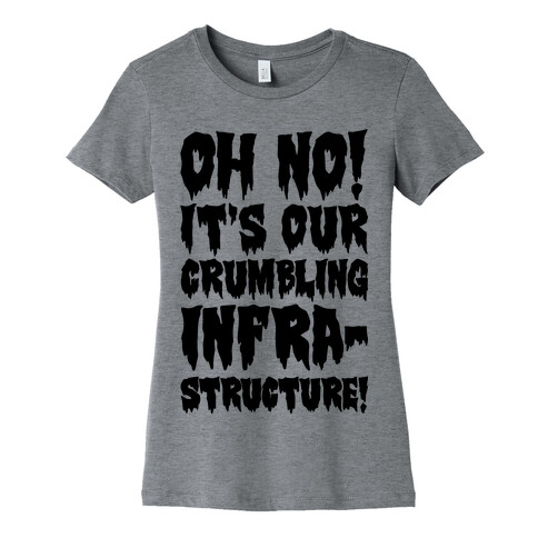 Oh No It's Out Crumbling Infrastructure Womens T-Shirt
