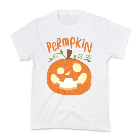 Permpkin Derpy Pumpkin Kids T-Shirt