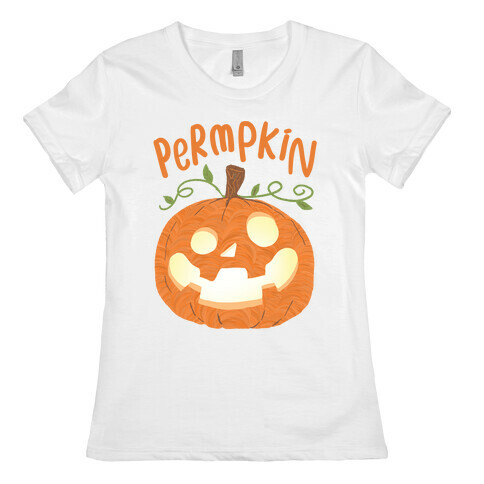 Permpkin Derpy Pumpkin Womens T-Shirt