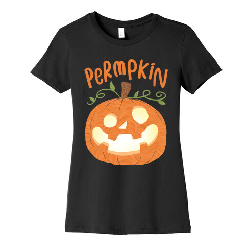 Permpkin Derpy Pumpkin Womens T-Shirt