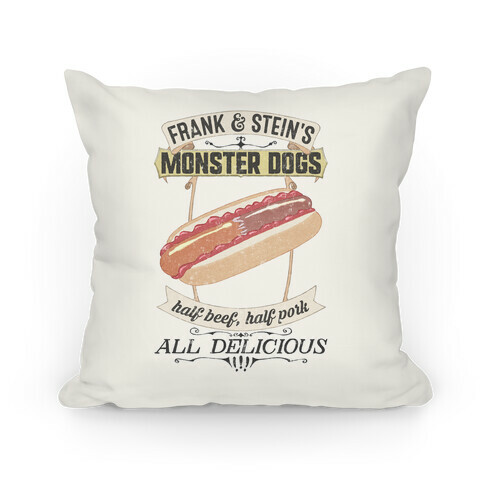 Frank & Stein's Monster Dogs Pillow