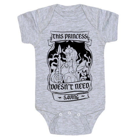 This Princess Doesn't Need Saving Sleeping Beauty Baby One-Piece