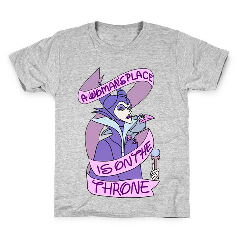 A Woman's Place Is On The Throne Kids T-Shirt