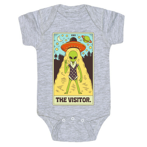 The Visitor Alien Tarot Card Baby One-Piece