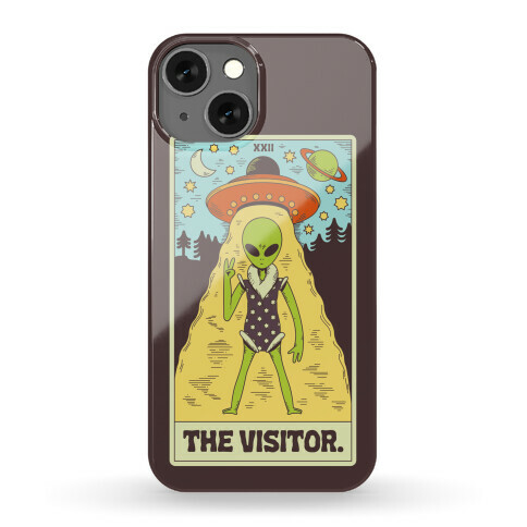 The Visitor Alien Tarot Card Phone Case