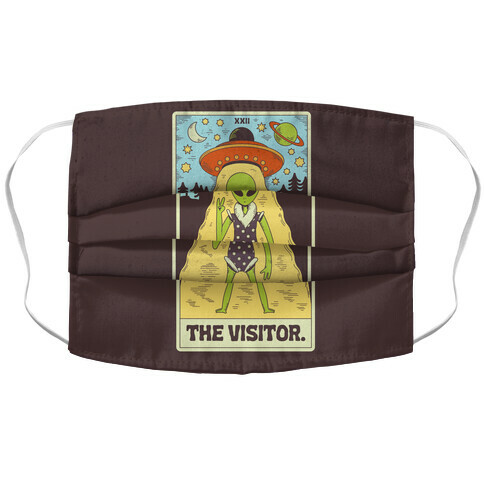 The Visitor Alien Tarot Card Accordion Face Mask