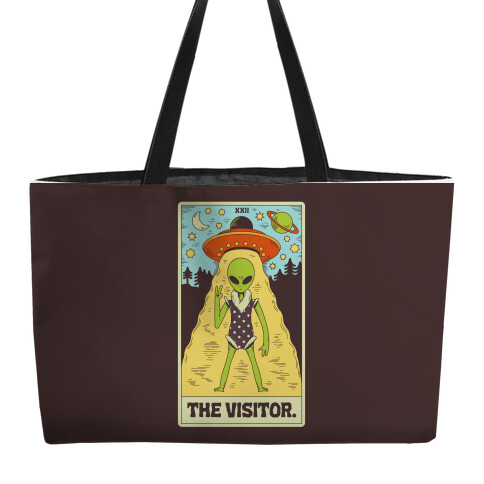 The Visitor Alien Tarot Card Weekender Tote