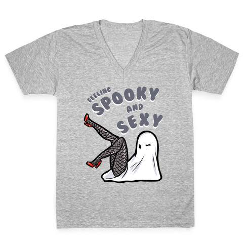 Feeling Spooky and Sexy V-Neck Tee Shirt