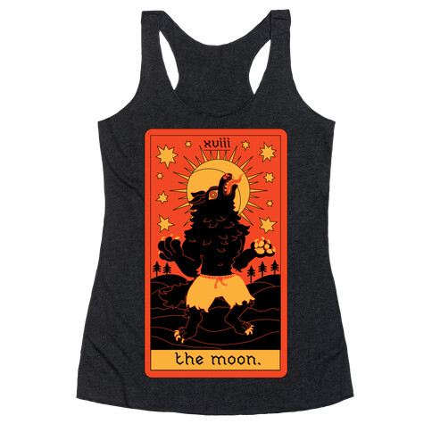 The Moon Werewolf Tarot Racerback Tank Top