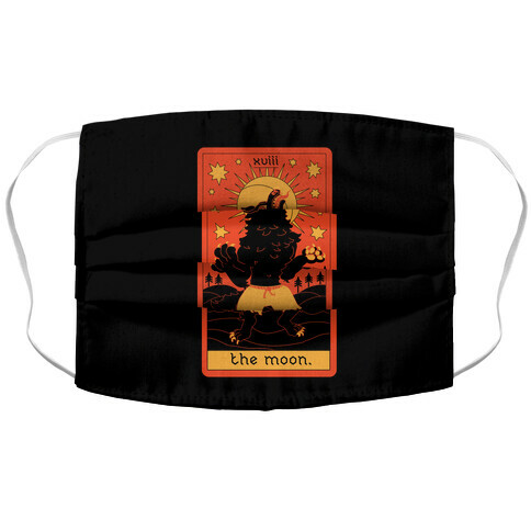 The Moon Werewolf Tarot Accordion Face Mask