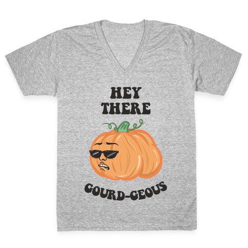 Hey There Gourd-geous V-Neck Tee Shirt