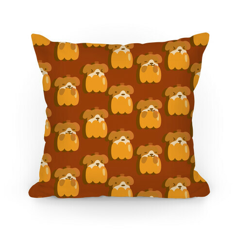 Pumpkin Puppy Pattern Pillow