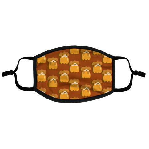 Pumpkin Puppy Pattern Flat Face Mask