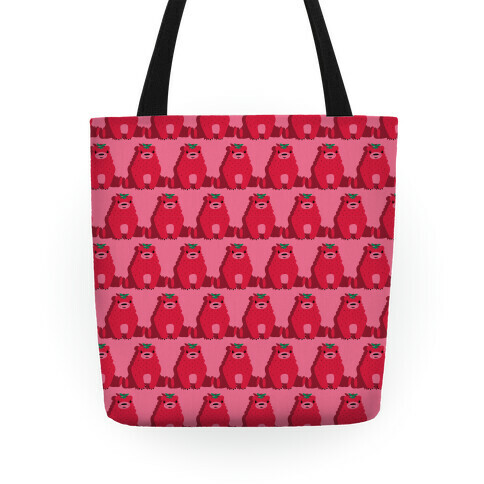 Angry Strawbeary Pattern Tote