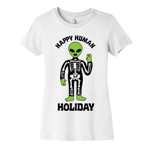 Happy Human Holiday Womens T-Shirt