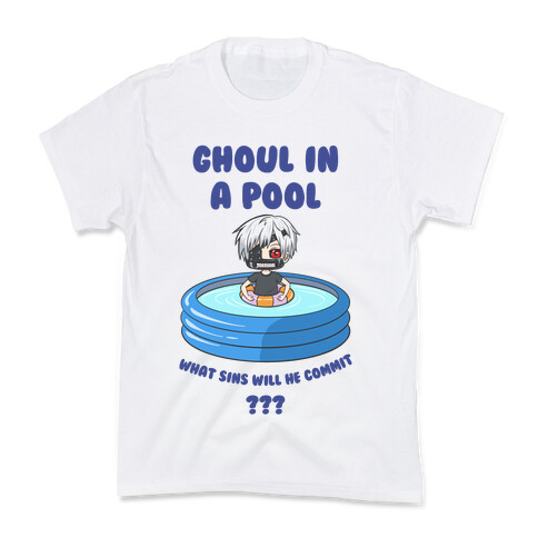 Ghoul In a Pool What Sins Will He Commit??? Kids T-Shirt