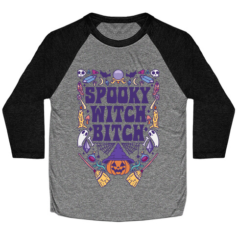 Spooky Witch Bitch Baseball Tee