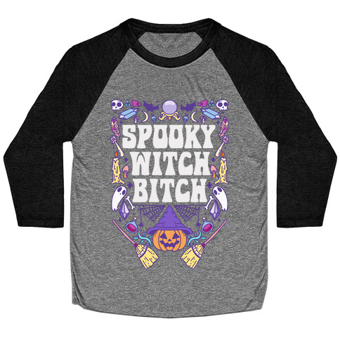 Spooky Witch Bitch Baseball Tee