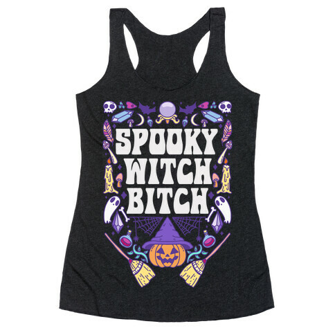 Spooky Witch Bitch Racerback Tank Top