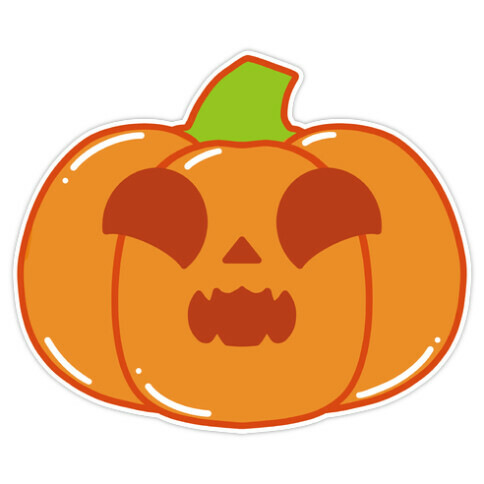 Kawaii Excited Pumpkin Die Cut Sticker