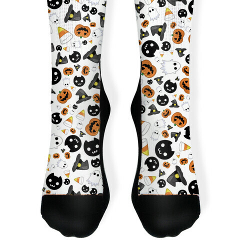 Spoopy Halloween Pattern Sock