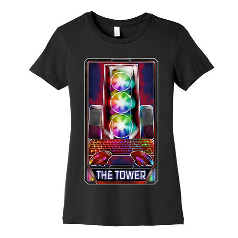 The Gaming Tower Tarot Card Womens T-Shirt