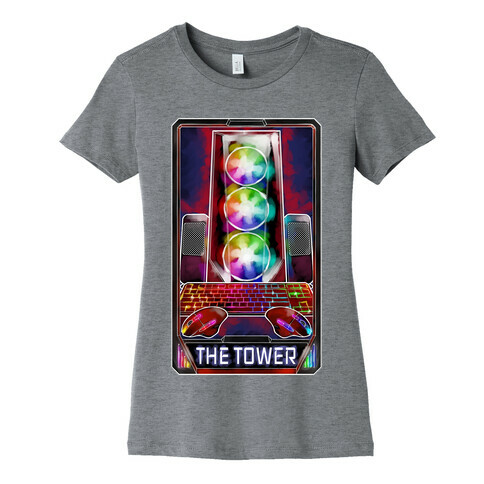 The Gaming Tower Tarot Card Womens T-Shirt