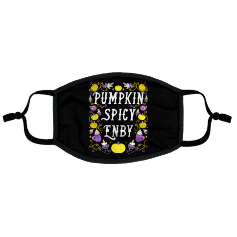 Pumpkin Spicy Enby Flat Face Mask