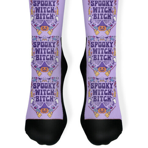 Spooky Witch Bitch Sock