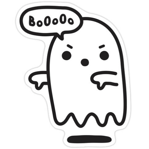 Disapproving Ghost Die Cut Sticker