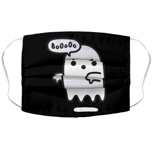 Disapproving Ghost Accordion Face Mask