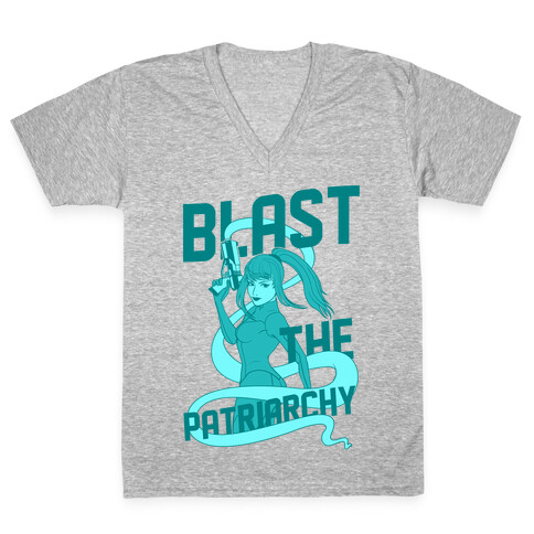 Blast The Patriarchy V-Neck Tee Shirt