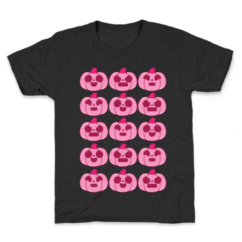 Kawaii Pumpkins Pattern Pink Kids T-Shirt