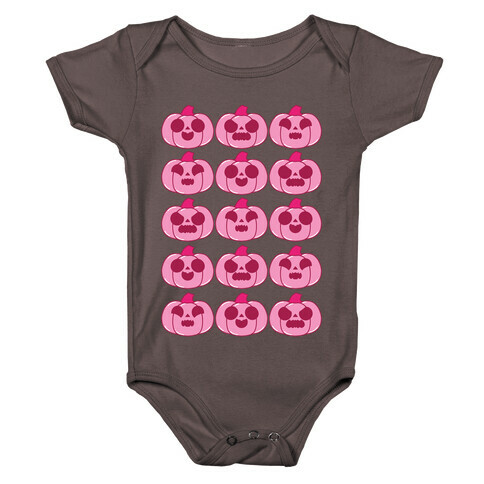 Kawaii Pumpkins Pattern Pink Baby One-Piece