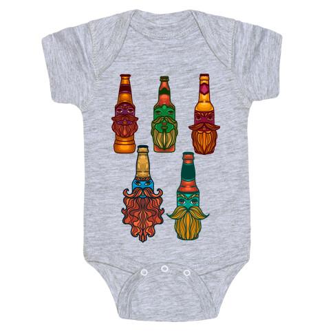 Beers With Beards Pattern Baby One-Piece