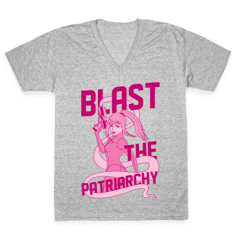 Blast The Patriarchy V-Neck Tee Shirt