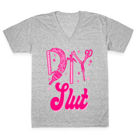 DIY Slut V-Neck Tee Shirt