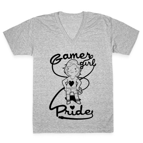 Gamer Girl Pride V-Neck Tee Shirt