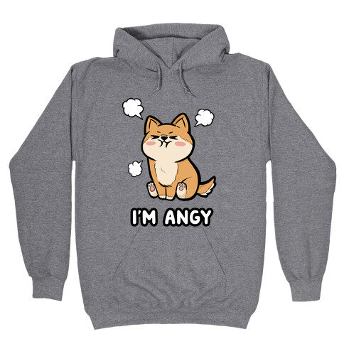 I'm Angy Shiba Inu Hooded Sweatshirt