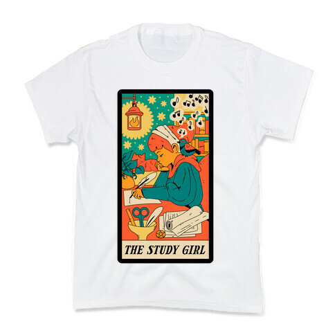 The Study Girl Tarot Card Kids T-Shirt