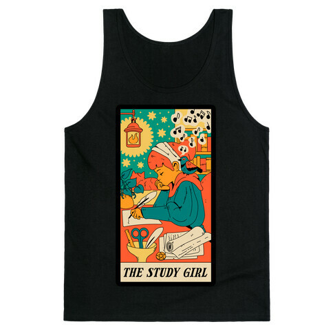 The Study Girl Tarot Card Tank Top