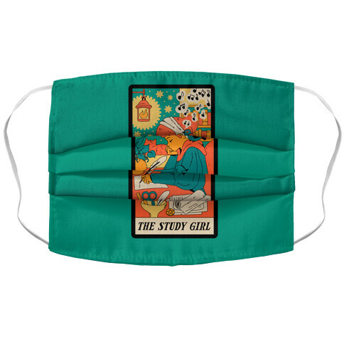 The Study Girl Tarot Card Accordion Face Mask