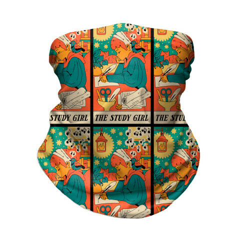 The Study Girl Tarot Card Neck Gaiter