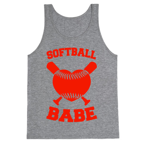 Softball Babe (red) Tank Top