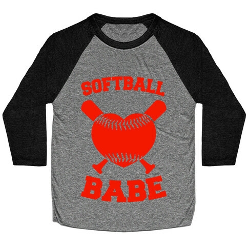 Softball Babe (red) Baseball Tee