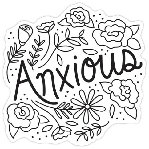 Anxious Florals Die Cut Sticker