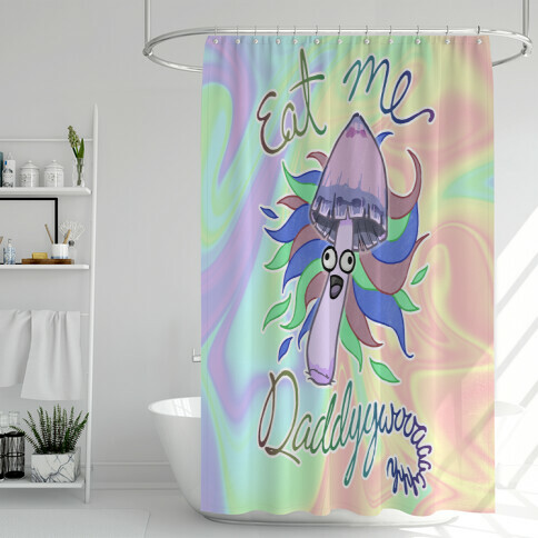 Eat Me Daddy Psychedelic Shroom Shower Curtain