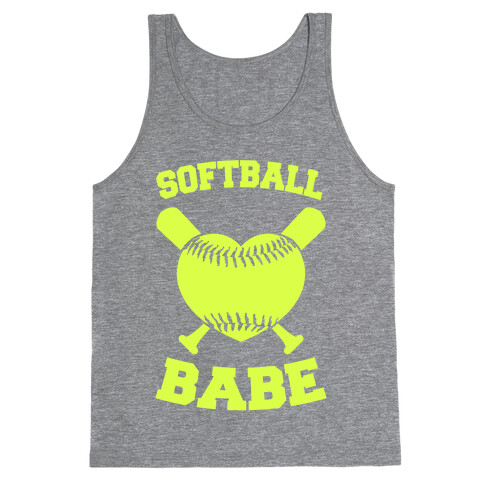 Softball Babe (neon yellow) Tank Top